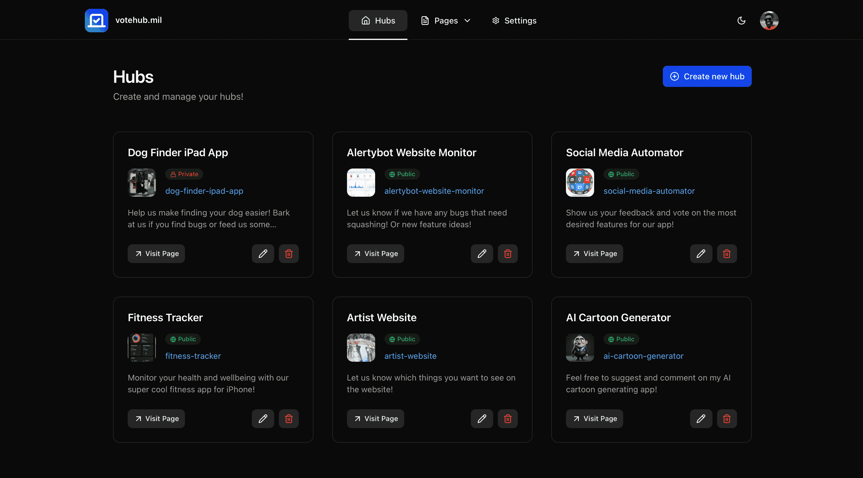 VoteHub Screenshot