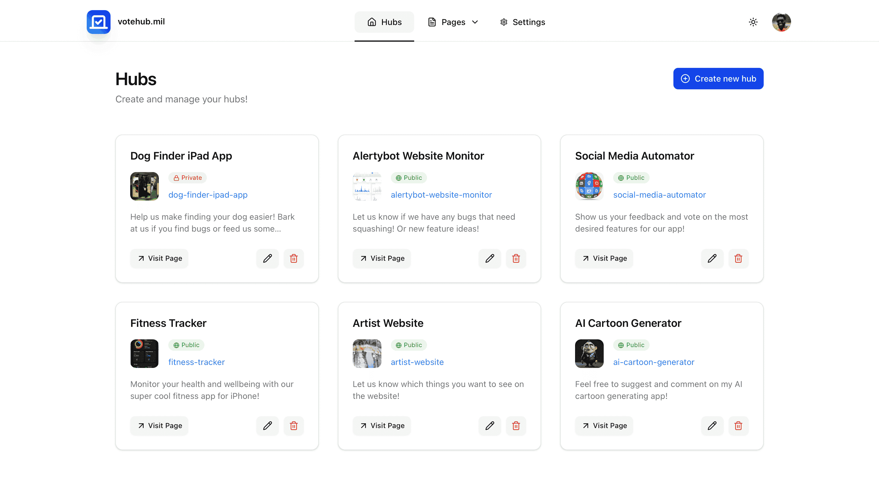 VoteHub Screenshot